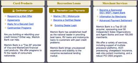 Merrick loan credit card